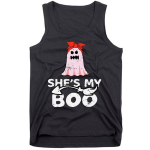 Hes My Boo Husband Wife Couples Matching Halloween Costume Tank Top