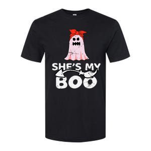 Hes My Boo Husband Wife Couples Matching Halloween Costume Softstyle CVC T-Shirt