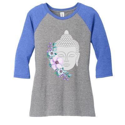 Heavily Meditated Buddha Gift Women's Tri-Blend 3/4-Sleeve Raglan Shirt