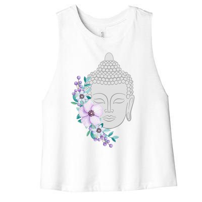 Heavily Meditated Buddha Gift Women's Racerback Cropped Tank