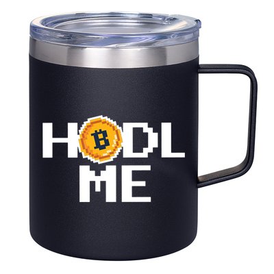 Hold Me Bitcoin 12oz Stainless Steel Coffee Mug