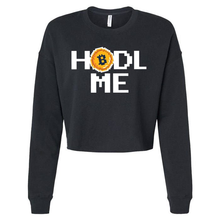Hold Me Bitcoin Cropped Pullover Crew