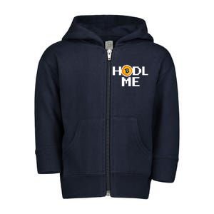 Hold Me Bitcoin Toddler Zip Fleece Hoodie