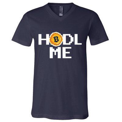 Hold Me Bitcoin V-Neck T-Shirt
