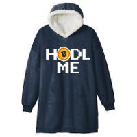 Hold Me Bitcoin Hooded Wearable Blanket