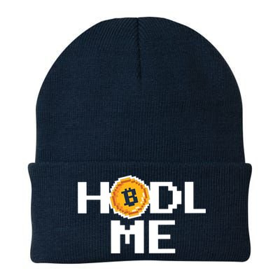 Hold Me Bitcoin Knit Cap Winter Beanie