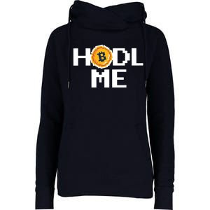 Hold Me Bitcoin Womens Funnel Neck Pullover Hood