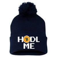 Hold Me Bitcoin Pom Pom 12in Knit Beanie