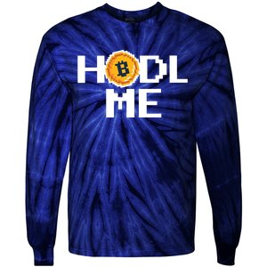 Hold Me Bitcoin Tie-Dye Long Sleeve Shirt