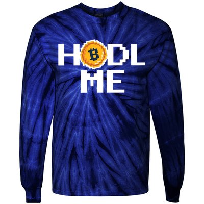 Hold Me Bitcoin Tie-Dye Long Sleeve Shirt
