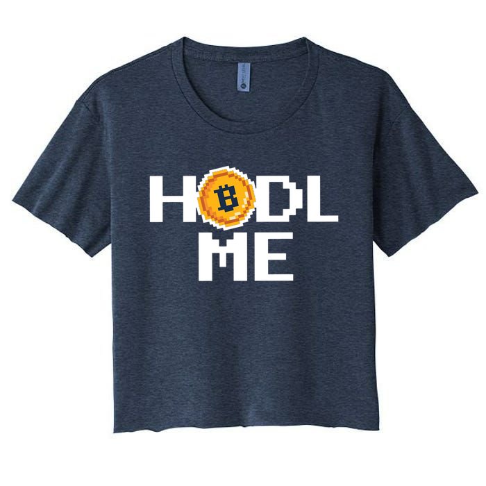 Hold Me Bitcoin Women's Crop Top Tee