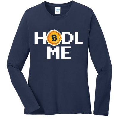 Hold Me Bitcoin Ladies Long Sleeve Shirt