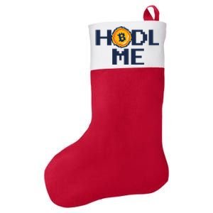 Hold Me Bitcoin Felt Holiday Christmas Stocking