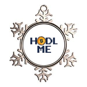 Hold Me Bitcoin Metallic Star Ornament