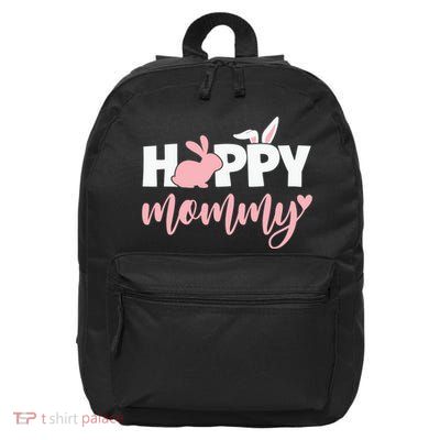 Happy Mommy Bunny Cute Holiday 16 in Basic Backpack