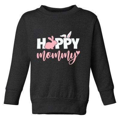 Happy Mommy Bunny Cute Holiday Toddler Sweatshirt