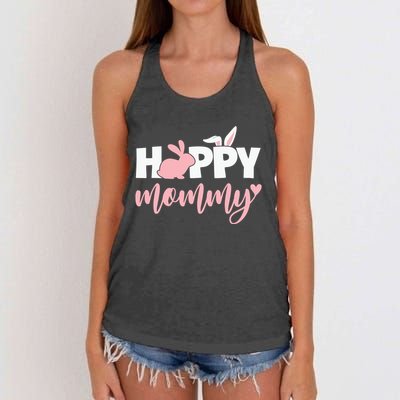 Happy Mommy Bunny Cute Holiday Women's Knotted Racerback Tank