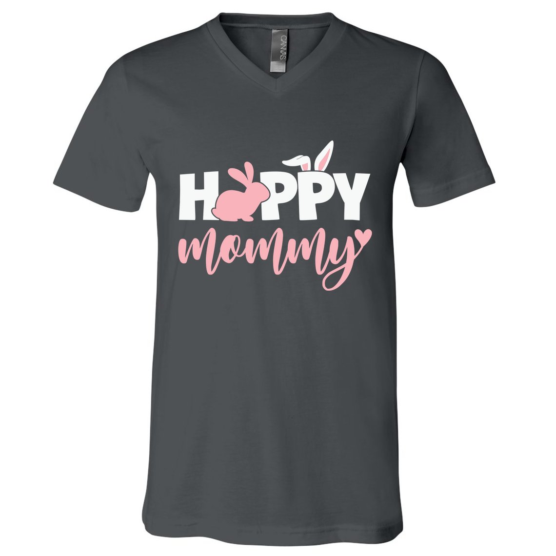 Happy Mommy Bunny Cute Holiday V-Neck T-Shirt