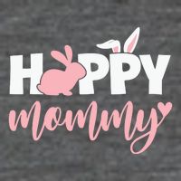 Happy Mommy Bunny Cute Holiday Button