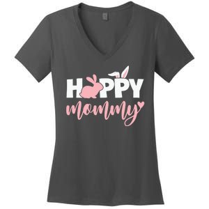 Happy Mommy Bunny Cute Holiday Women's V-Neck T-Shirt