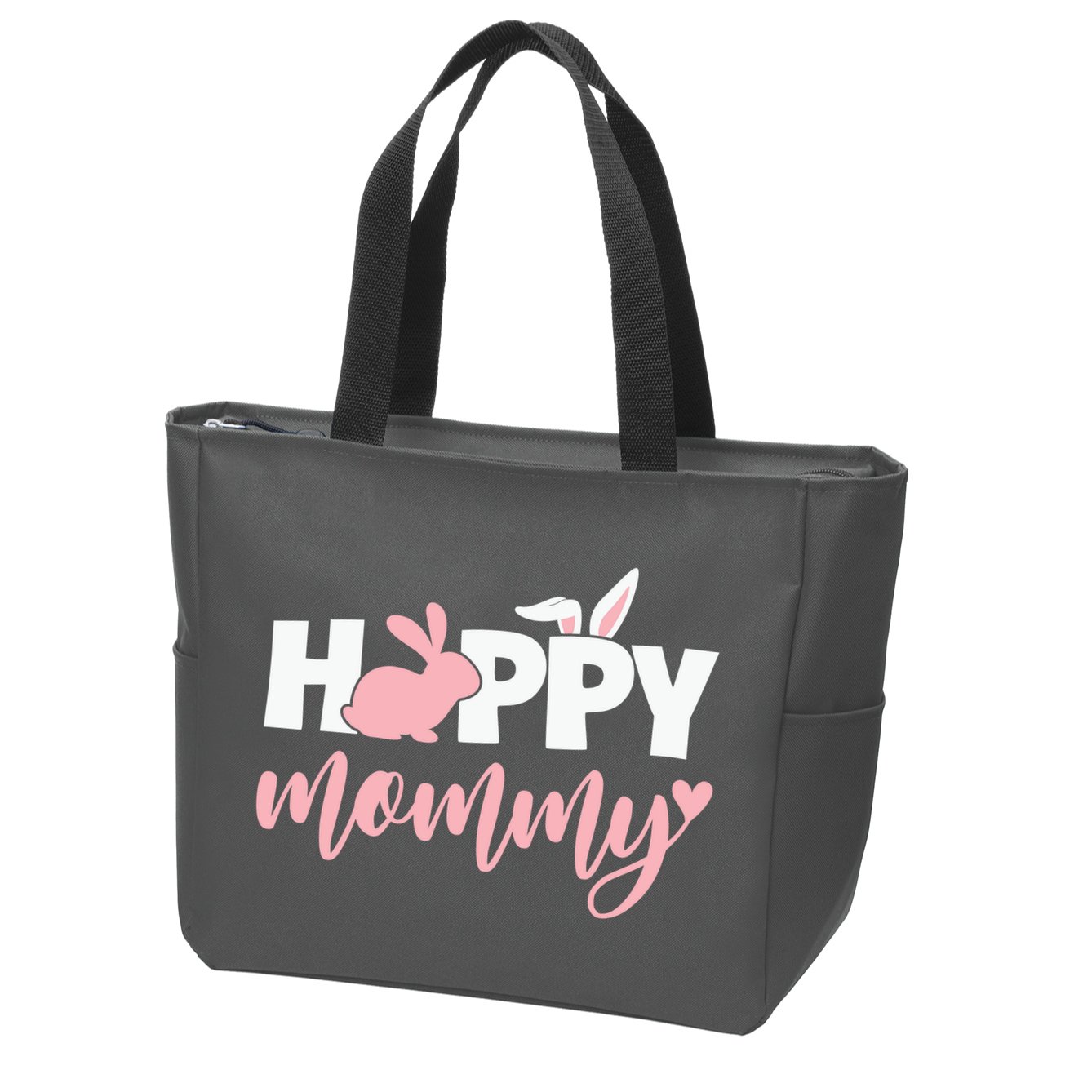 Happy Mommy Bunny Cute Holiday Zip Tote Bag
