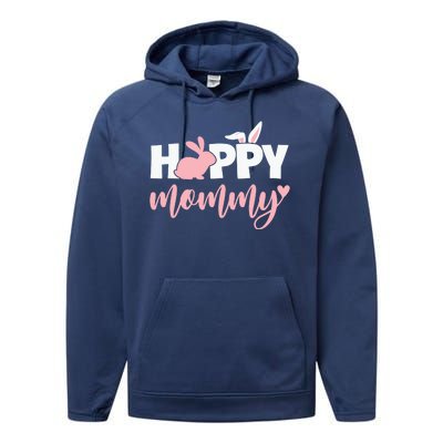 Happy Mommy Bunny Cute Holiday Performance Fleece Hoodie