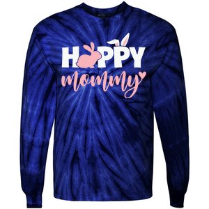 Happy Mommy Bunny Cute Holiday Tie-Dye Long Sleeve Shirt