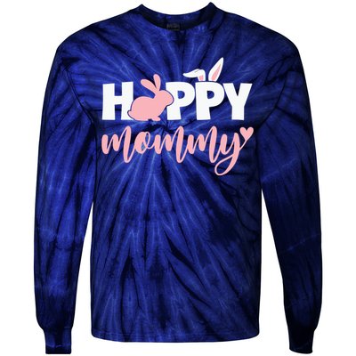 Happy Mommy Bunny Cute Holiday Tie-Dye Long Sleeve Shirt