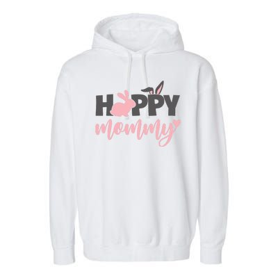 Happy Mommy Bunny Cute Holiday Garment-Dyed Fleece Hoodie