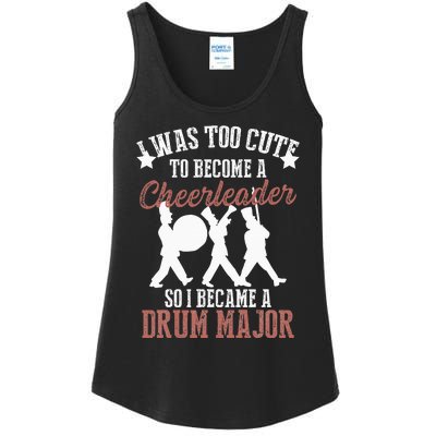 Hilarious Marching Band Drum Major Meme Joke Too Cute Ladies Essential Tank