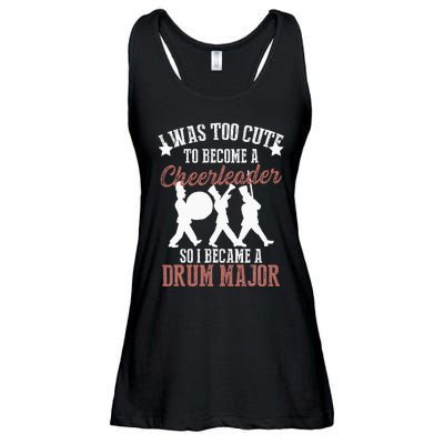 Hilarious Marching Band Drum Major Meme Joke Too Cute Ladies Essential Flowy Tank