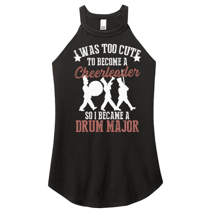 Hilarious Marching Band Drum Major Meme Joke Too Cute Women's Perfect Tri Rocker Tank