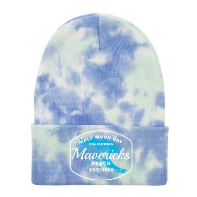 Half Moon Bay Mavericks Beach Surfing Gift Travel Gift Tie Dye 12in Knit Beanie