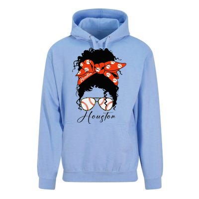 Houstion Messy Bun Souvenir I Love Houstion Women Unisex Surf Hoodie