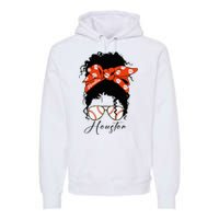 Houstion Messy Bun Souvenir I Love Houstion Women Premium Hoodie