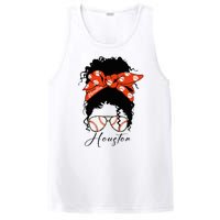 Houstion Messy Bun Souvenir I Love Houstion Women PosiCharge Competitor Tank