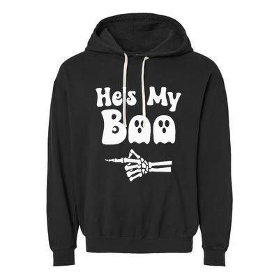 HeS My Boo Matching Halloween Pajama Couples HeS My Boo Garment-Dyed Fleece Hoodie