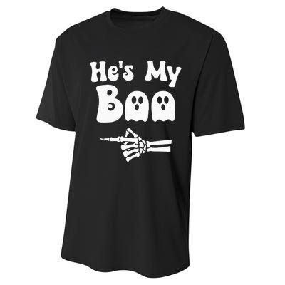 HeS My Boo Matching Halloween Pajama Couples HeS My Boo Performance Sprint T-Shirt