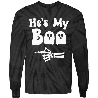 HeS My Boo Matching Halloween Pajama Couples HeS My Boo Tie-Dye Long Sleeve Shirt