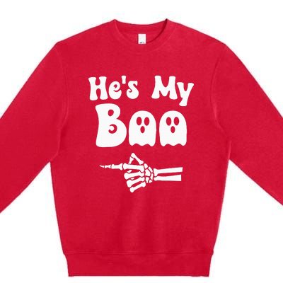 HeS My Boo Matching Halloween Pajama Couples HeS My Boo Premium Crewneck Sweatshirt