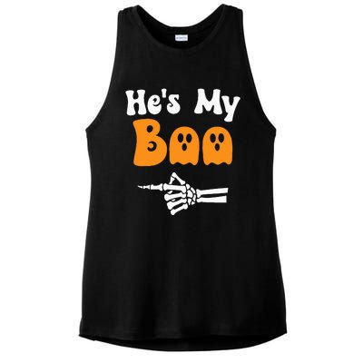 HeS My Boo Matching Halloween Pajama Couples HeS My Boo Ladies PosiCharge Tri-Blend Wicking Tank