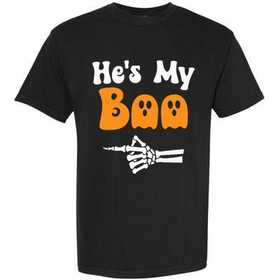 HeS My Boo Matching Halloween Pajama Couples HeS My Boo Garment-Dyed Heavyweight T-Shirt