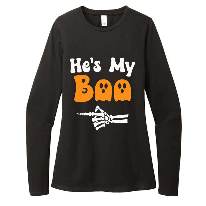 HeS My Boo Matching Halloween Pajama Couples HeS My Boo Womens CVC Long Sleeve Shirt