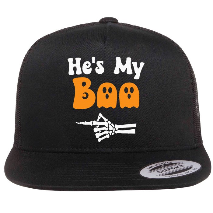 HeS My Boo Matching Halloween Pajama Couples HeS My Boo Flat Bill Trucker Hat