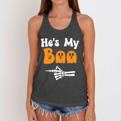 HeS My Boo Matching Halloween Pajama Couples HeS My Boo Women's Knotted Racerback Tank