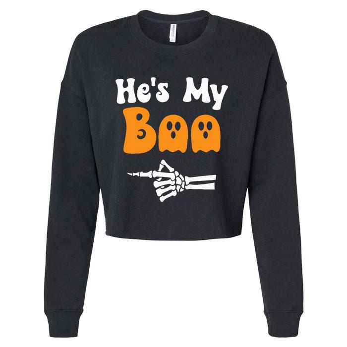 HeS My Boo Matching Halloween Pajama Couples HeS My Boo Cropped Pullover Crew