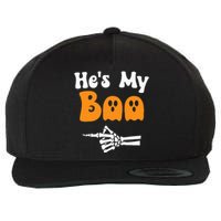 HeS My Boo Matching Halloween Pajama Couples HeS My Boo Wool Snapback Cap