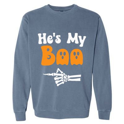 HeS My Boo Matching Halloween Pajama Couples HeS My Boo Garment-Dyed Sweatshirt
