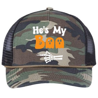 HeS My Boo Matching Halloween Pajama Couples HeS My Boo Retro Rope Trucker Hat Cap