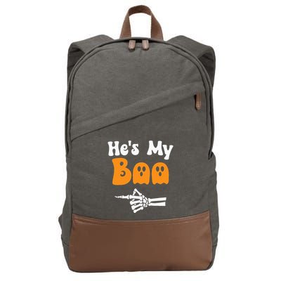 HeS My Boo Matching Halloween Pajama Couples HeS My Boo Cotton Canvas Backpack